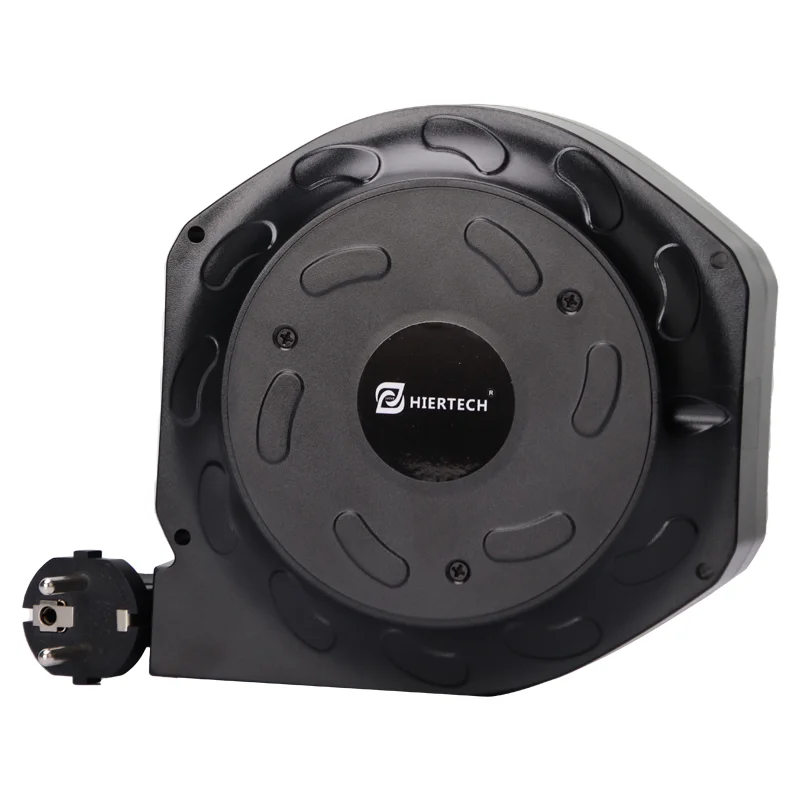 

Auto Retractable Power Cord Reel 4.5-meter, CEE7( Schuko) plug Auto Rewind Electric Cable Reel for power supply