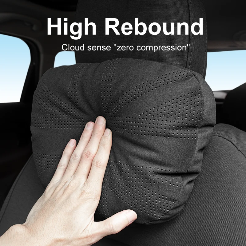 Reposacabezas de coche, asiento de soporte para el cuello para Mini Cooper F56 F60 R56 R60 J01 J05 U25 F66, almohada de cuello ajustable Universal suave de gamuza para el coche