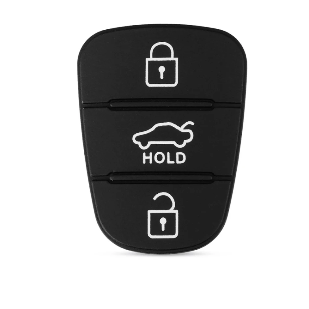 3 Buttons Remote Car Key Shell Fob Rubber Pad for Hyundai Solaris Accent Tucson l10 l20 l30 IX35 Kia K2 K5 Rio Ceed Key Case