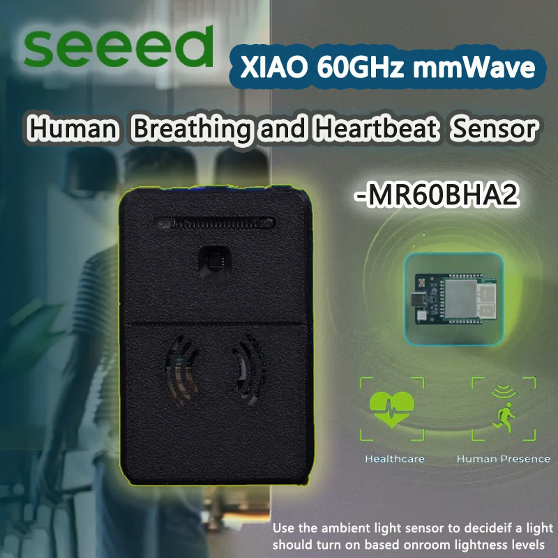 Seeed 60GHz MmWave Breathing Heartbeat Detection Sensor - MR60BHA2, Powered by XIAO ESP32C6, ESPhome, Home Assistant