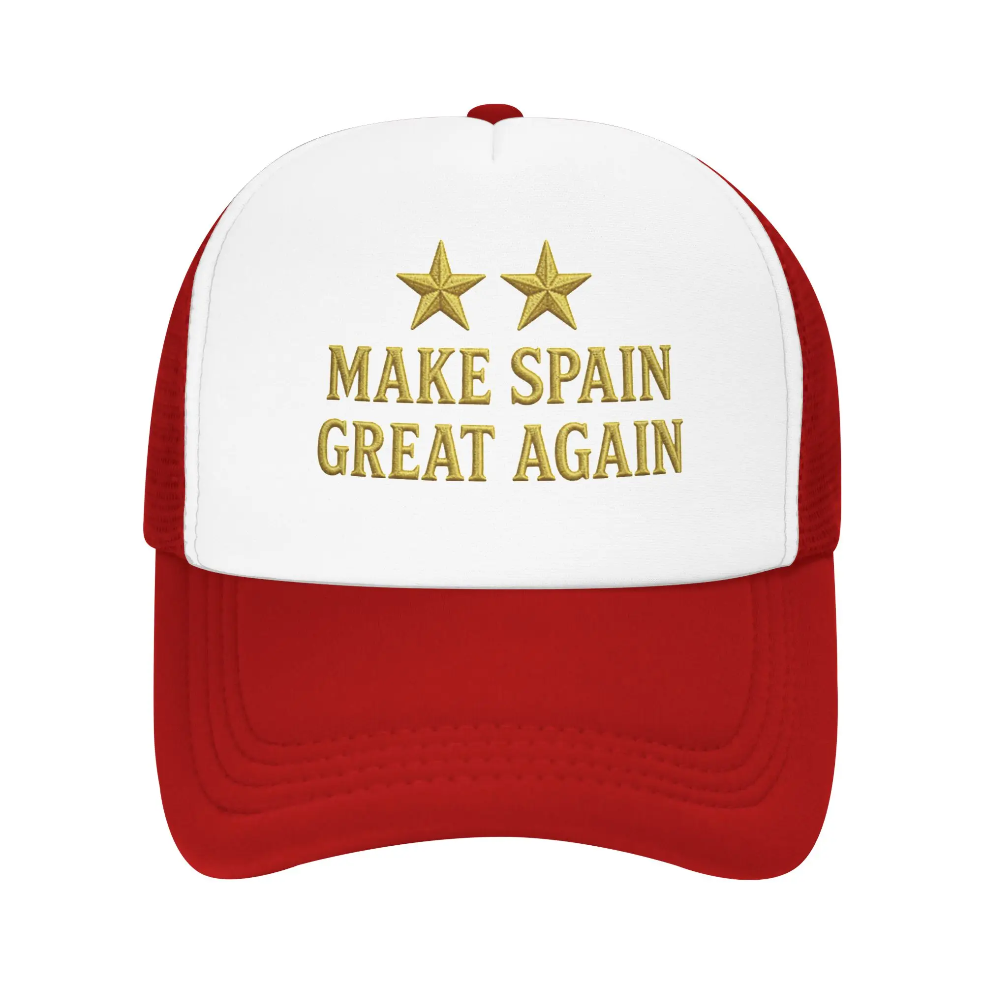 Golden 2 Stars MAKE SPAIN GREAT AGAIN Espana Sport Mesh Baseball Caps For Mens Camping Male Beach Bucket Hat Hip Hop Trucker Cap