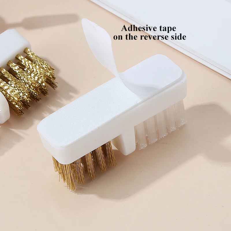 الكهربائية مسمار لقمة ثقب تنظيف فرشاة المحمولة مانيكير القاطع المطهر فرشاة سلك نحاسي مزدوج رئيس أدوات تنظيف فرشاة #2