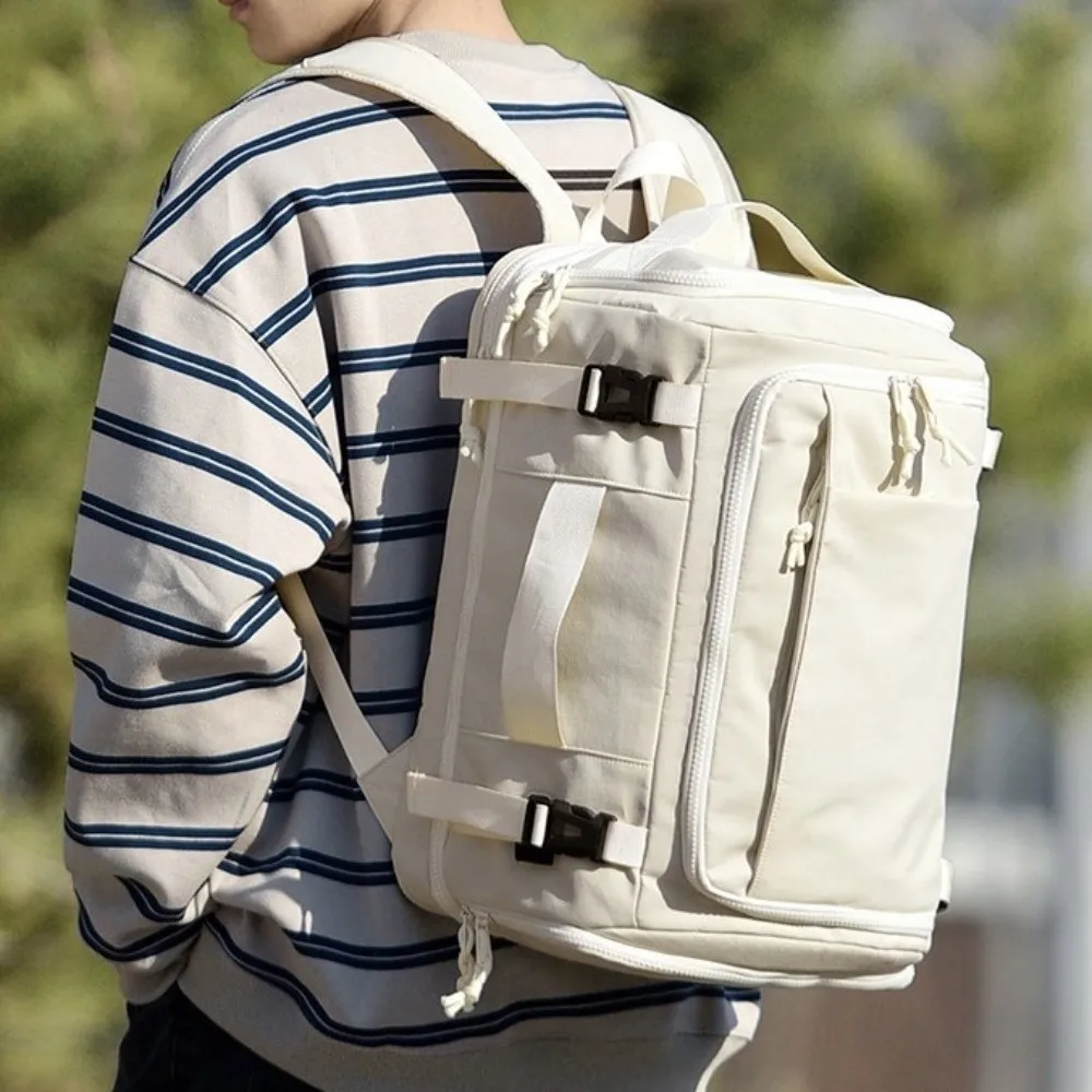 

Box Style Luggage Backpack Large Capacity Unisex Travel Backpack Adjustable Shoulders with Shoes Pack Cabin Daypack Climbing