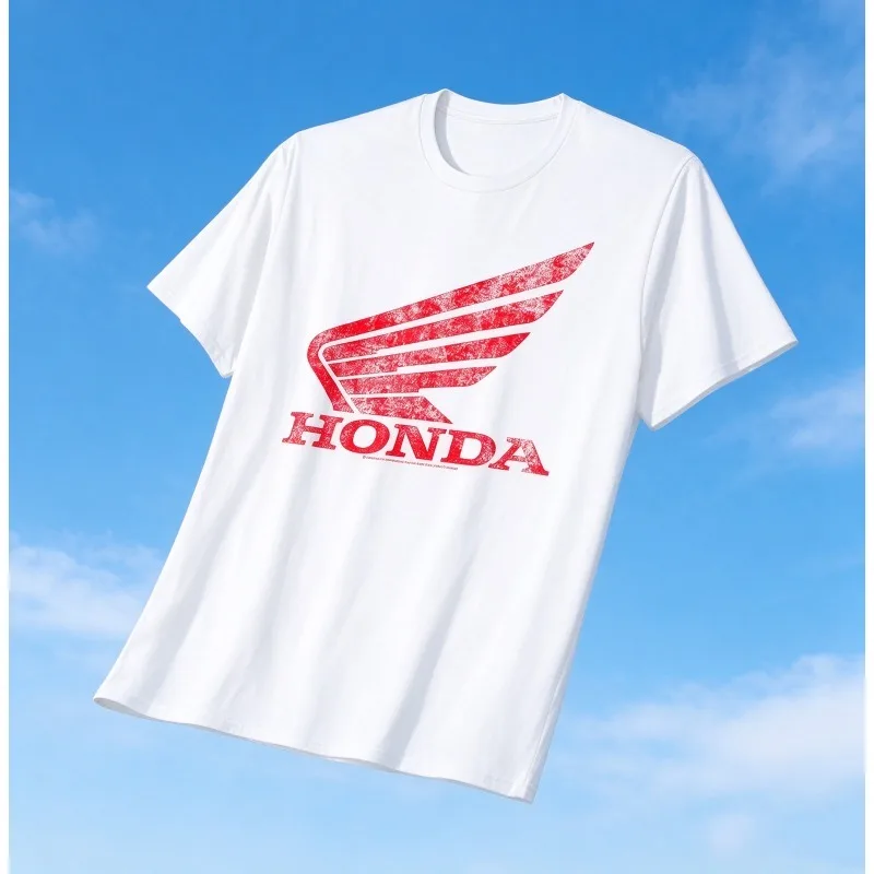 Family Matching 2026 New Vintage Style Pattern Scooter T-Shirt Men's Casual Comfort Top