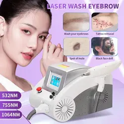 Machine à laver pour enlever les tatouages, laser 1064Nd Yag 532nm 1320nm, peeling au carbone, Pico Eyeblogulaser, prix d'usine