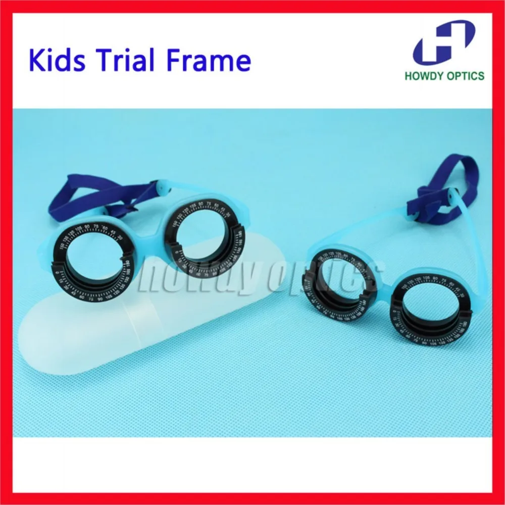 Kids Comfortable Optical Trial Frame Fixed PD 48 56 For Children Trial Lens Frame Optometry Vision Test Light Weight