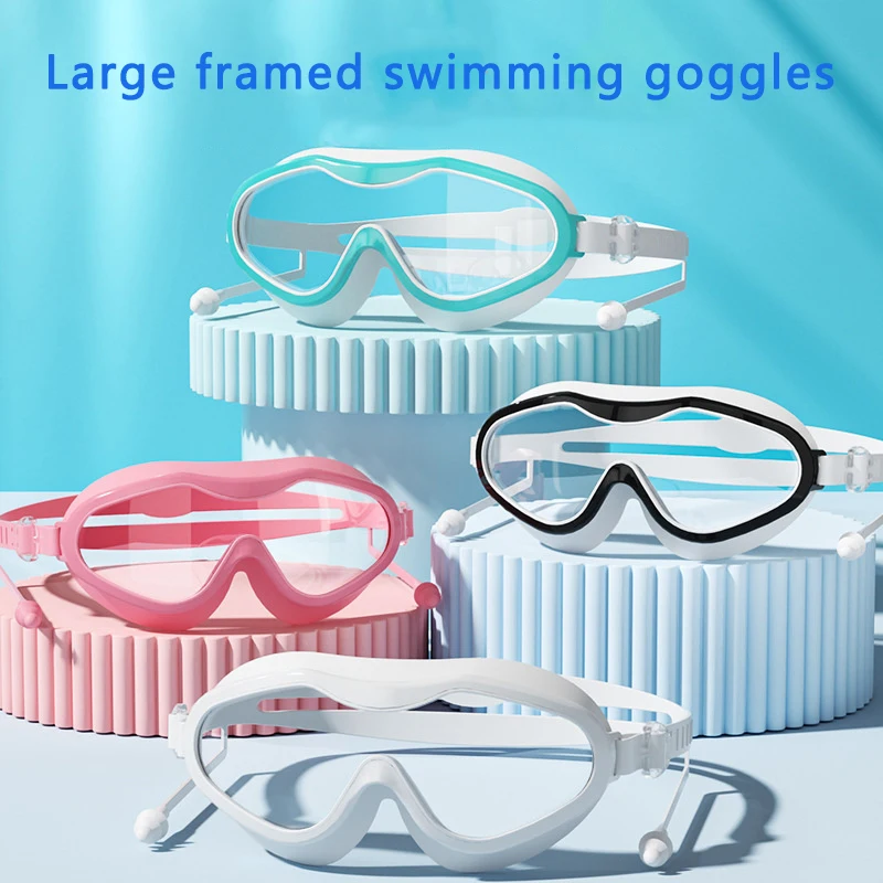 Lunettes de natation et de plongée étanches et anti-buée pour adultes, lunettes de natation en plein air, grand cadre, vue large, plongée sous-marine