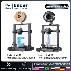 Creality-Ender-3 3D V3 KE/SE, versión mejorada, impresoras FDM de alta velocidad y clásicos, serie Ender-3 PLA