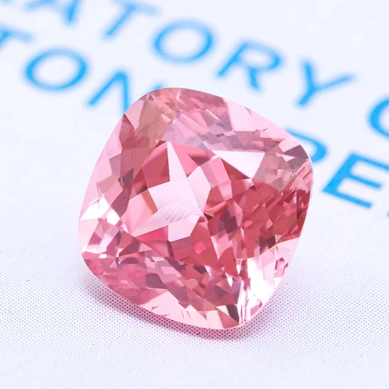 Padparadscha coltivato in laboratorio a forma di cuscino di loto rosso per ciondoli Creazione di gioielli Anello fai da te Collana Orecchini Certificato di materiali principali