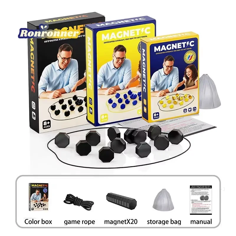 Party Games Magnetic Stones Game Interactive Magnet Board Strategy Game for Family Kids Adults High quality longest side 3.4cm