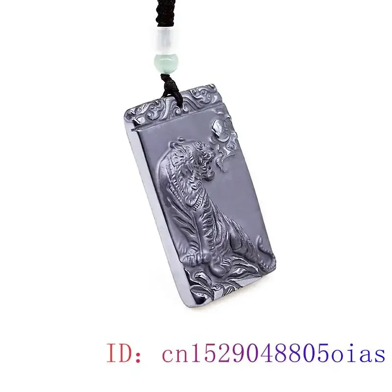 Terahertz Tiger Pendant Silver Real Vintage Necklaces Pendants Necklace Jewelry Charm Amulet Amulets Gemstones Talismans