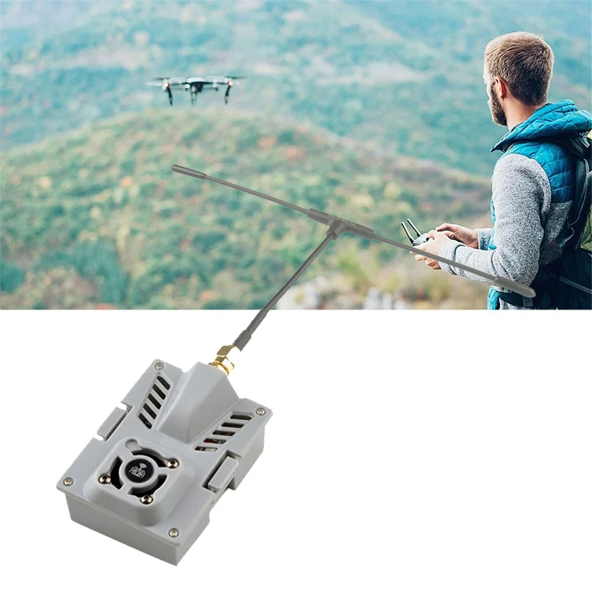 ExpressLRS ES900TX FPV ELRS 915MHz Módulo de longo alcance para drones Radiomaster TX16S Micro-Mini de longo alcance