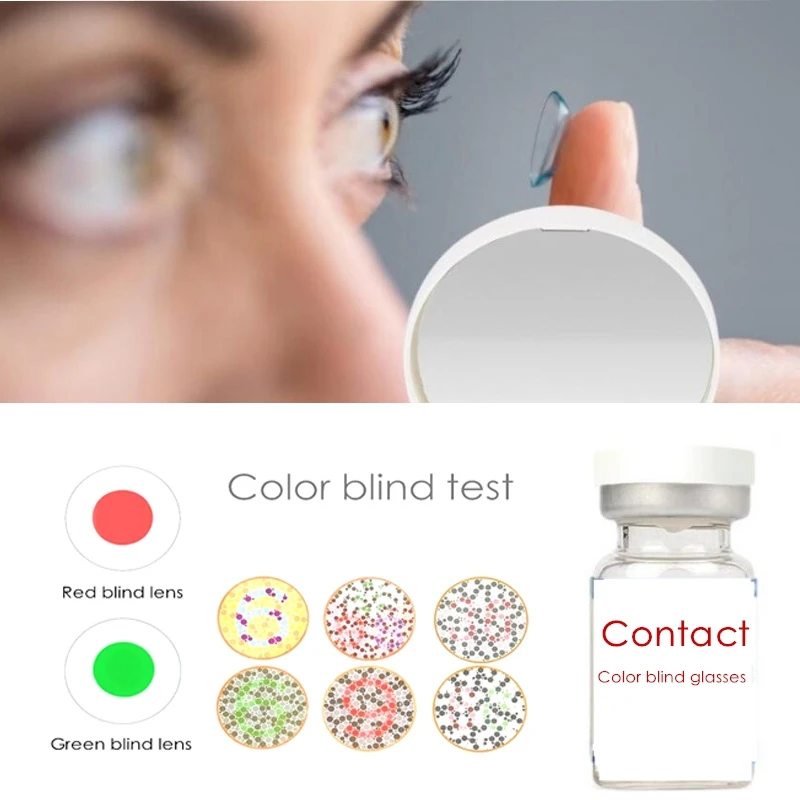 YURERSH Red Green Contact Color blind Glasses for Men Women Glasses Lentes Color-blindness Invisible Test driver's license очки