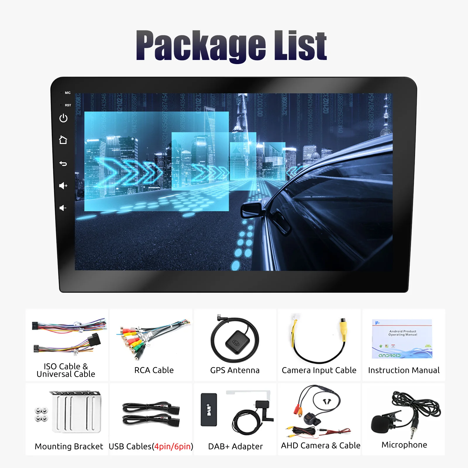 ESSGOO 9" Car Radio MT8163 Carplay Android Auto Android 4GB 64GB Universal Multimedia Player GPS RDS Autoradio Stereo NO AM image 3