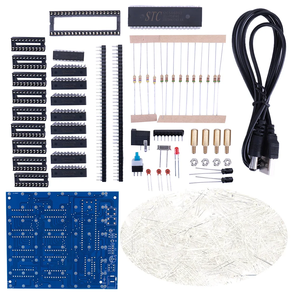 3D8 8x8x8 3MM 3D Led Cube Light DIY Kit Soldering Project Kit 4.5-5.5V Mini 3D Led Cube DIY Electronics Kit LED Precise DIY Kit