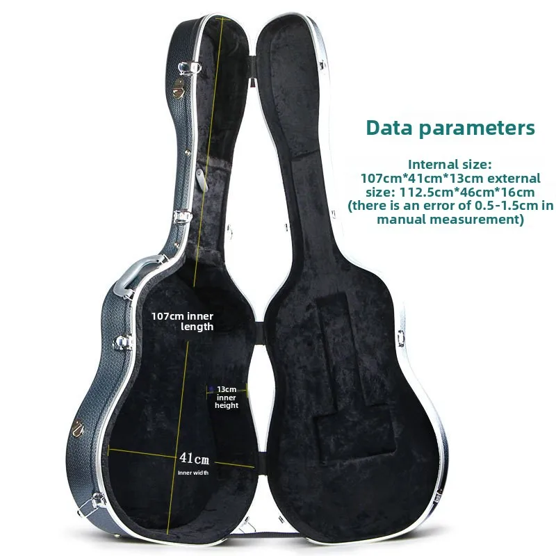 41-inch Guitar Case ABS Hard Shell Pressure-resistant Double-shoulder Hand-held Guitar Storage Case Instruments Accessories