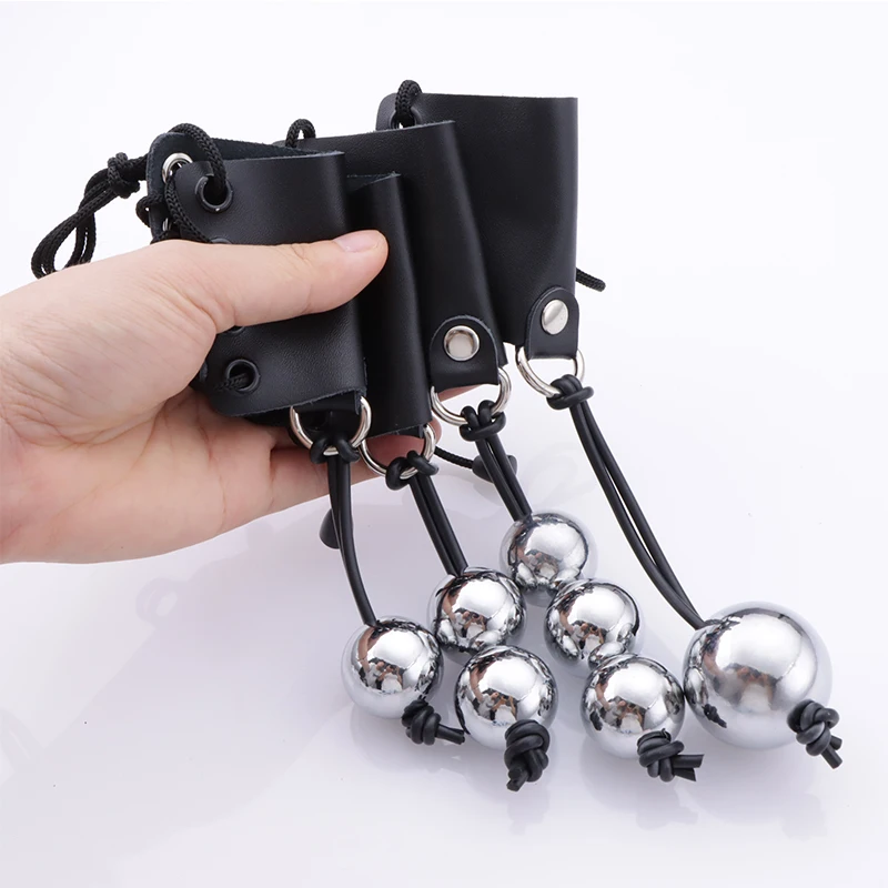 Cock Ring Metal Ball Heavy Weight Hanger Stretcher Penis Extender Enlargement Male Chastity Device Sex Toys Penis Ring for Men