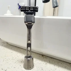 EDC Titanium Alloy Shaver Shaving Razor For Men Shaving Personal Safety Razor Blades 5-Layer Shaver Present Gift