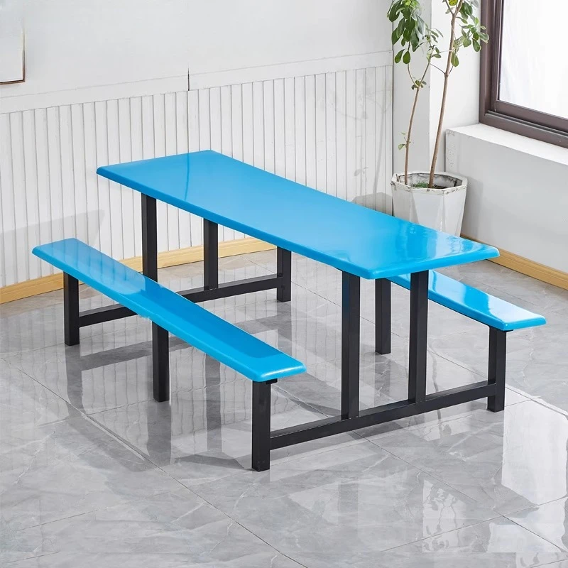 

Company staff canteen dining table 4 people school student dining room one-piece dining table construction site factory canteen