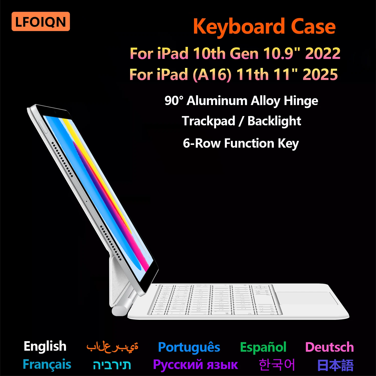 

2026 New Smart Magic Keyboard For iPad A16 11th 10th Generation 11" 10.9" Magnetic Case Multi-Touch Trackpad Backlight Keyboard
