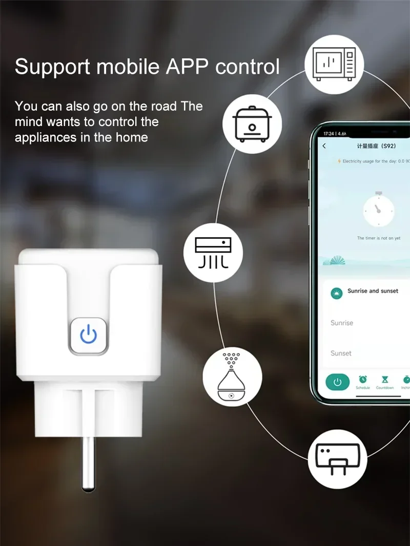 eWelink Zigbee Smart Socket EU16A/20A Wifi Smart Plug With Power Monitoring APP Remote Control Google Assistant Alexa Salute