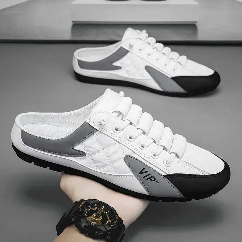 Men\'s Casual Shoes Non-slip Man New Fashion Casual Half Slippers Lightweight Men\'s 2023 Fashion Trend Outdoor Walking Shoes