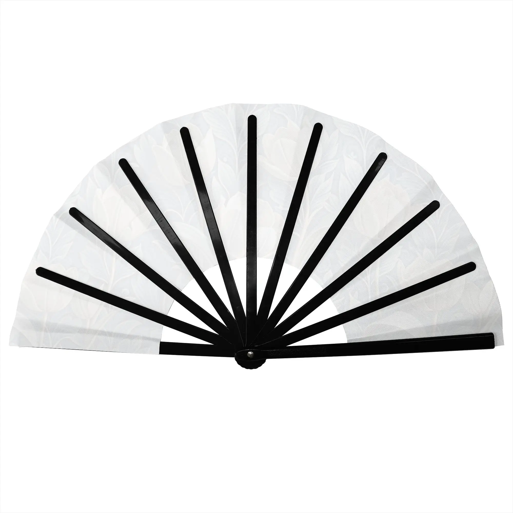 Fashion Trend 3D Flowers Stylish Hand Fan Women Luxury High 3D Floral Printed Polyester Fan Vintage For Sports Events Gift