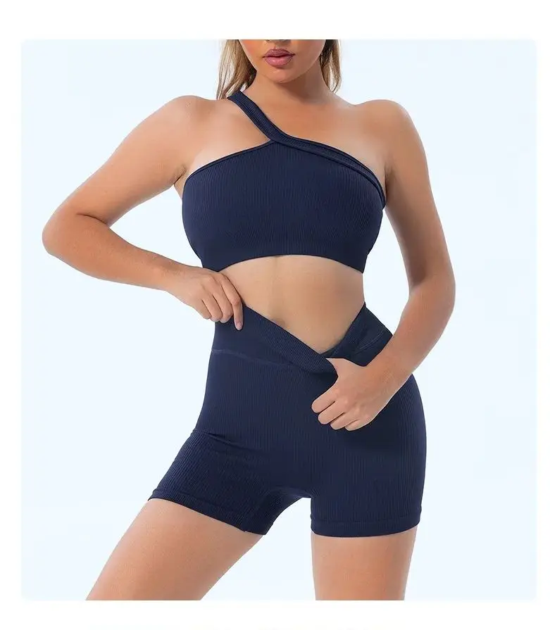 เสื้อชั้นในกีฬาแบบไหล่เดียวสำห - Seamless Ribbed Workout Tank Top บทวิจารณ์และราคา