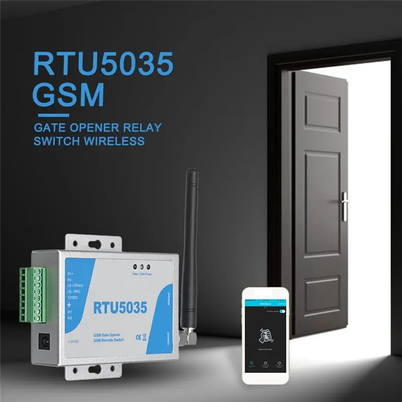 M01K APP Controlled Wireless Remote Control Garage Gate Opener RTU5035 GSM Relay Switch Door Access Long Antenna