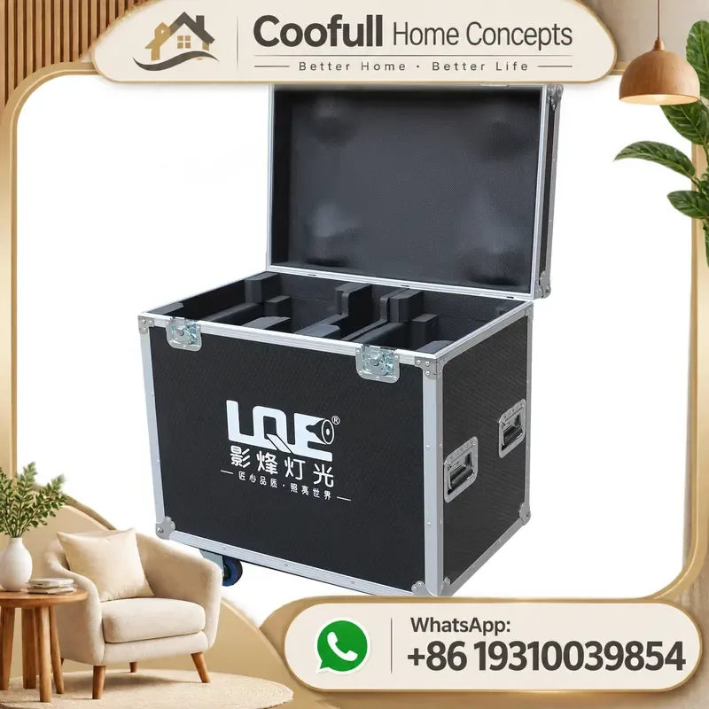 Aluminum Flight Case For 2 Beam Lights Shockproof Heavy Duty Professional Stage Equipment Transport Storage Box 30kg