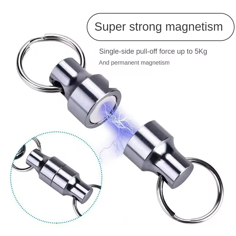 Carp fishing magnetic tool release rack fly fishing reel net release with keychain fishing clip magnetic buckle accessories