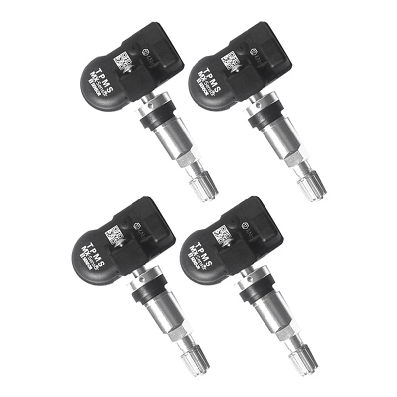 4Pcs Programming MX Sensor TPMS Tire Pressure Monitor Sensor 315MHZ 433MHZ Universal 2 in 1 Repair Tool for-Autel Silver