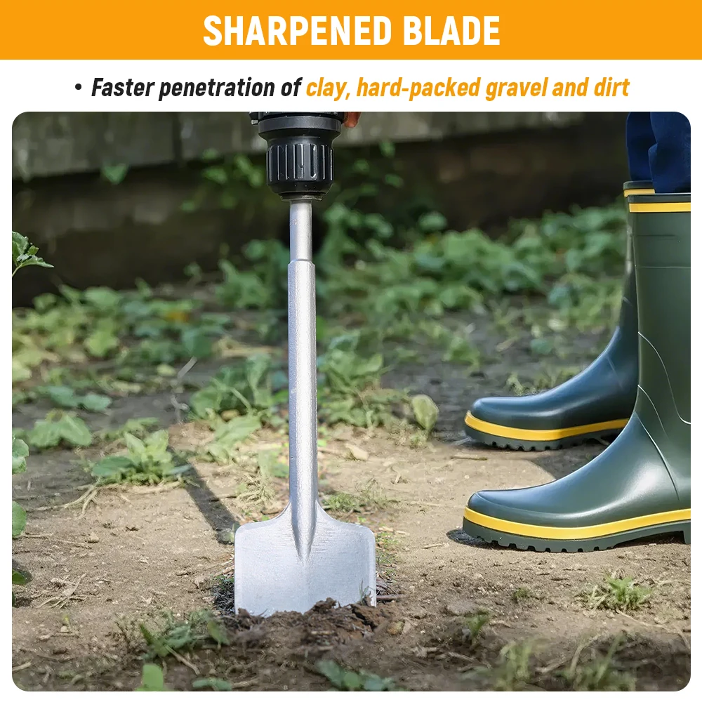 Hotehe sds-max haste 40crv pá de argila 20 '' jack martelo bit trincheira & escavação pá bit para argila cascalho congelado solo concreto