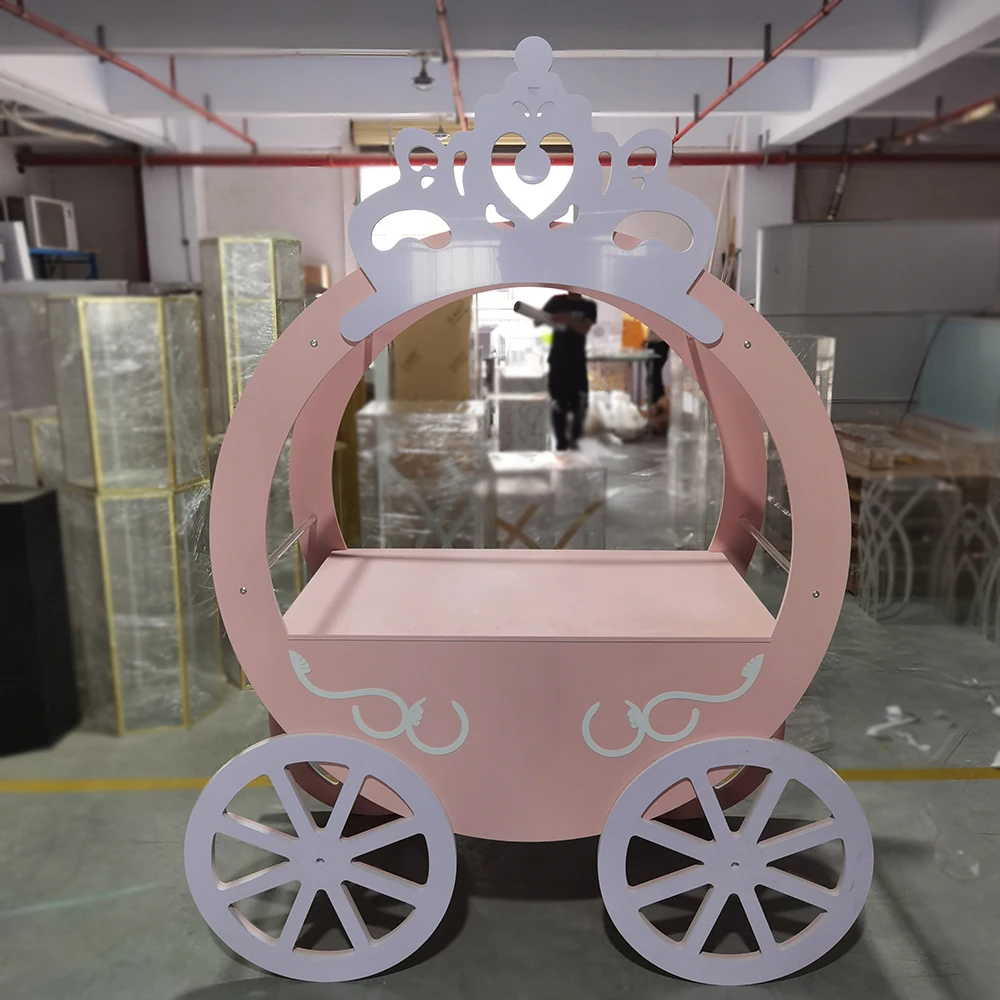 Pink Candy Cart Pumpkin Cart Cinderella Carriage Dessert Cart Wedding