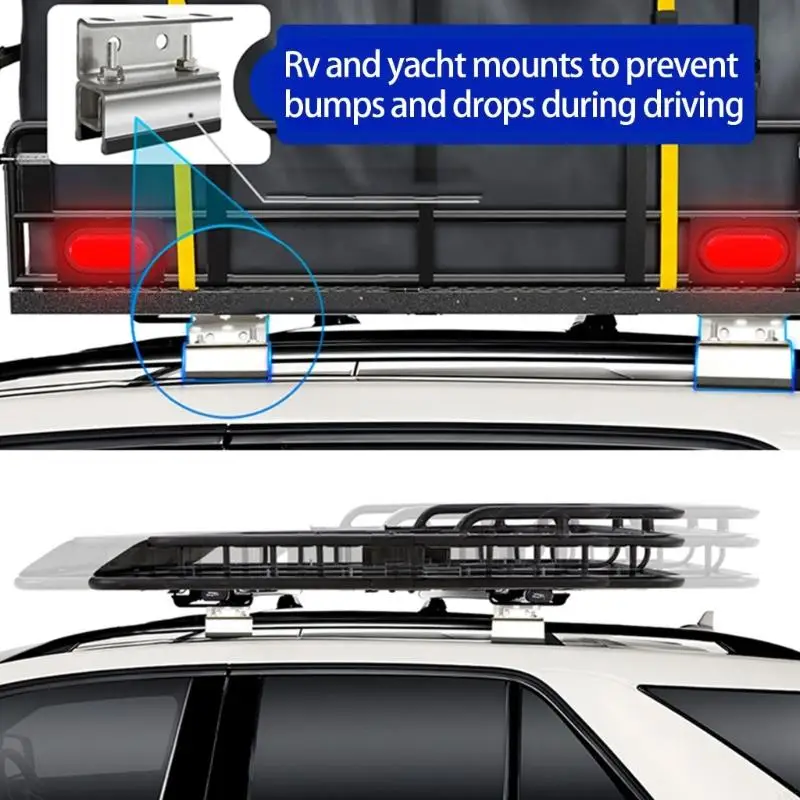 

Solar Mounting System Quick Install Brackets Steel Corrosion Resistant Solar Panel Clamps 4pcs for Outdoor Activity Y4QC