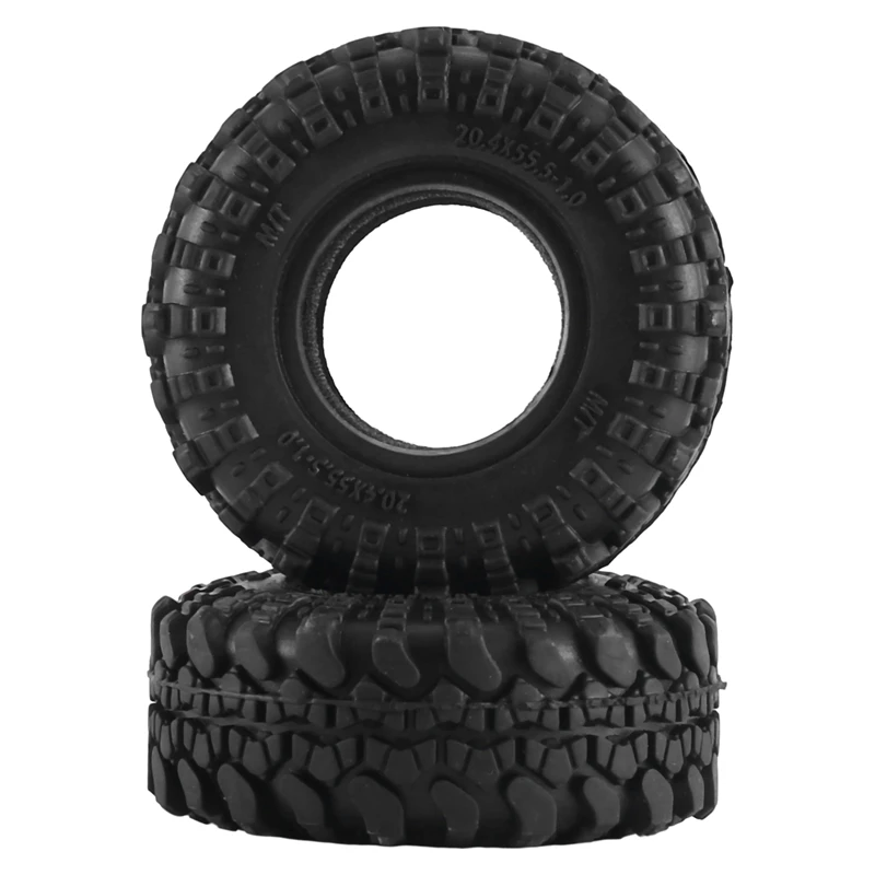 4PCS 56Mm 1.0Inch Wheel Tires Soft Mud Terrain Rubber Tyres For 1/24 RC Crawler Car Axial SCX24 Bronco Gladiator Parts