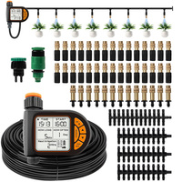 10M/15M/20M/25M/30M Outdoor Misting Cooling System Garden Irrigation Watering Brass Atomizer Nozzles Hose for Patio Greenhous