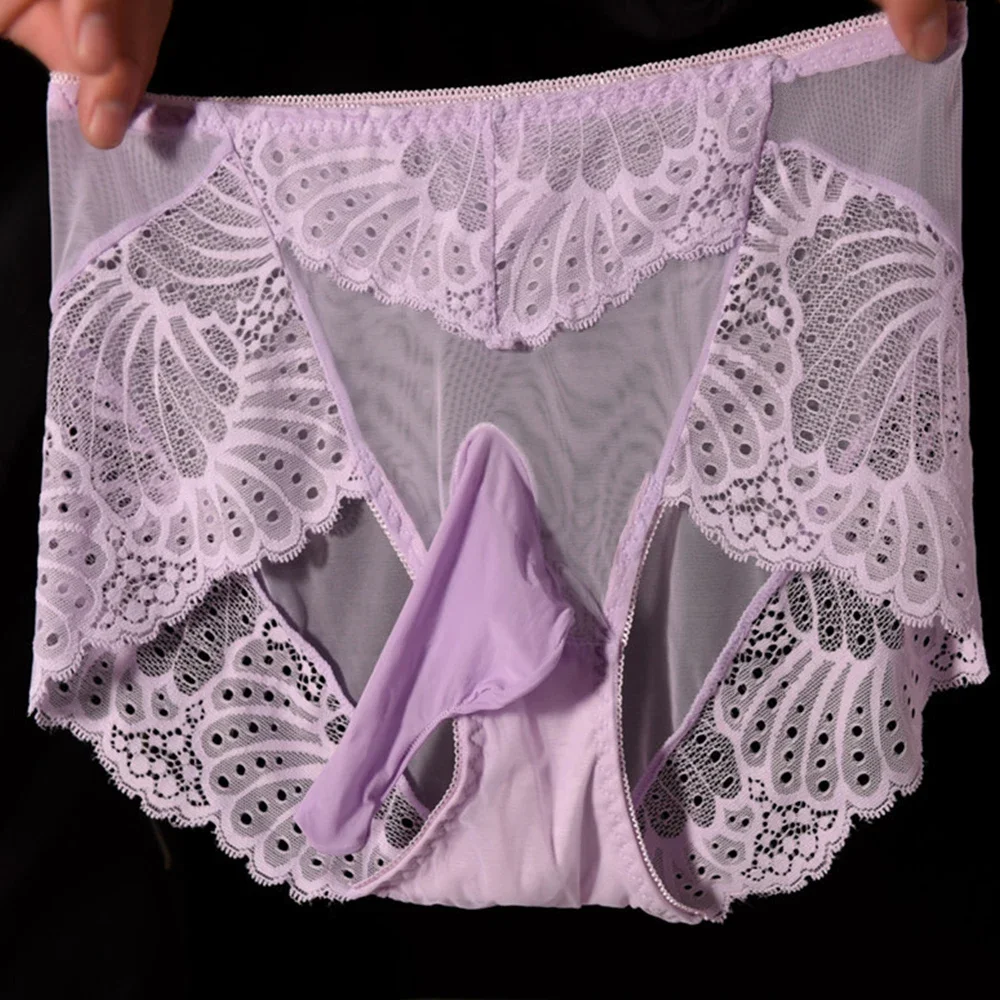 Celana dalam Lingerie pria, dalaman Bikini tipis renda seksi dengan lengan