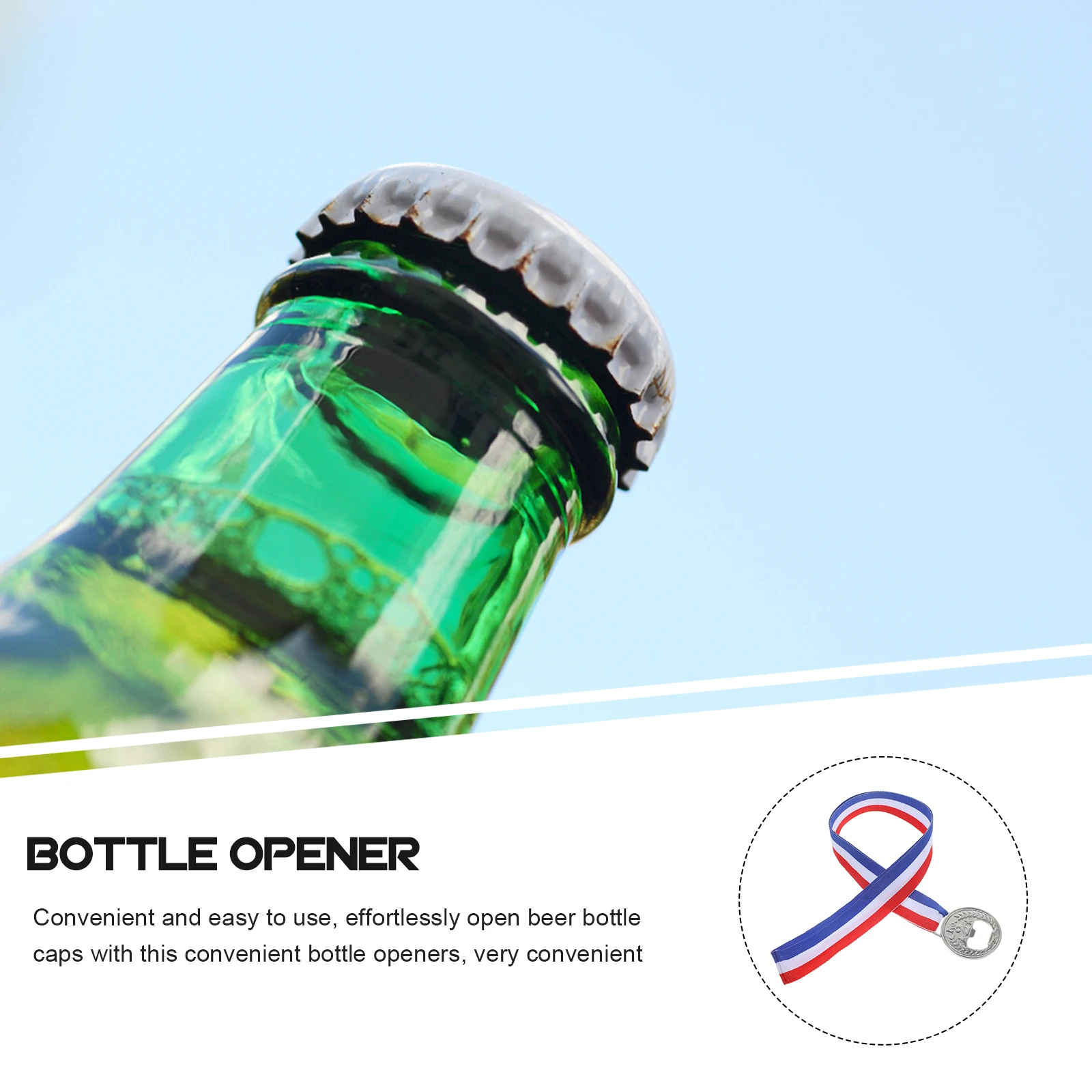 

Creative Shaped Bottle Metal Beer Novel Alloy Medal Design Portable Wine Opener For Bar Party Gift Unique Medal Style