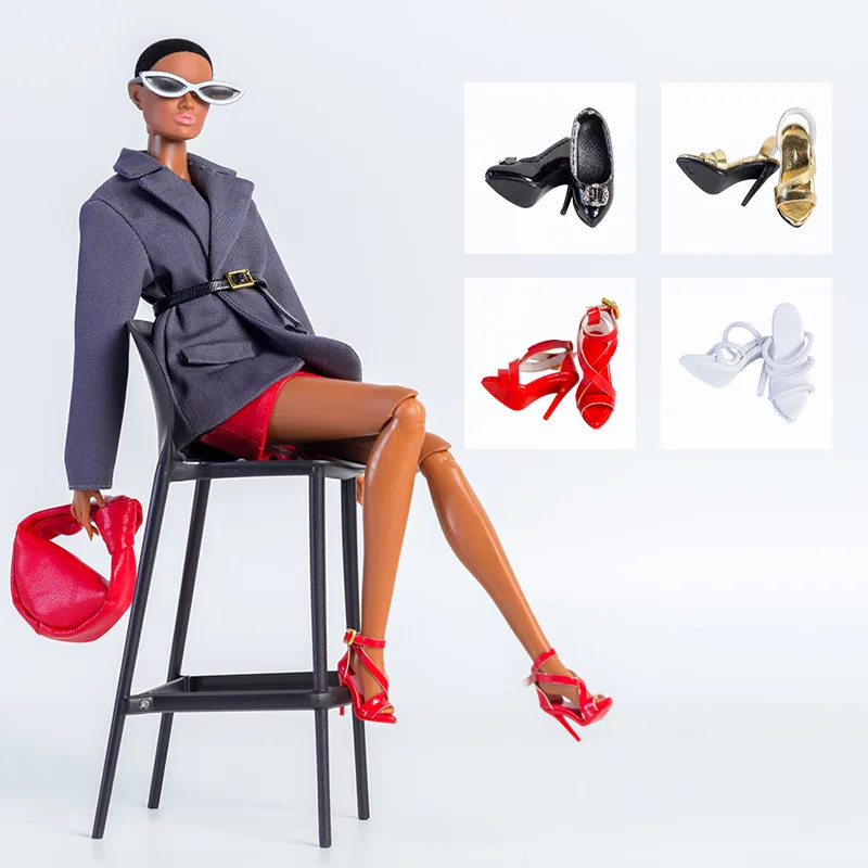 30cm Supermodel Doll Shoes Accessories Original Design High Quality High Heels Boots Bowknot High Heels 1/6 Doll Fashion Wearing