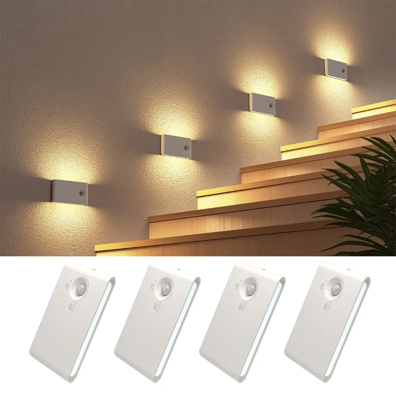 Body Motion Sensor Energy Saving Light Emitting Diode Step , Corridor and Passage , Stair Sensor Night Light, No Wiring Required