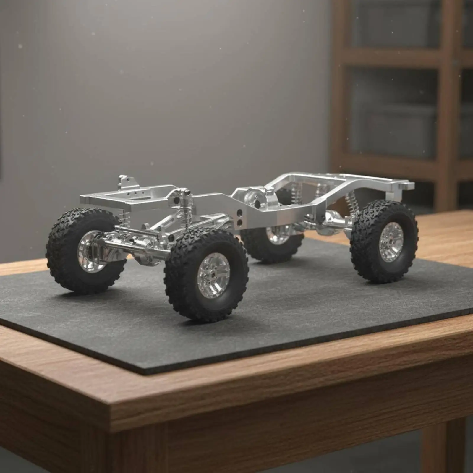1/12 Scale RC Car Frame Heavy Duty Metal Elevated Axle Chassis Easy Installation RC Elevated Axles for DIY Enthusiasts, Rock