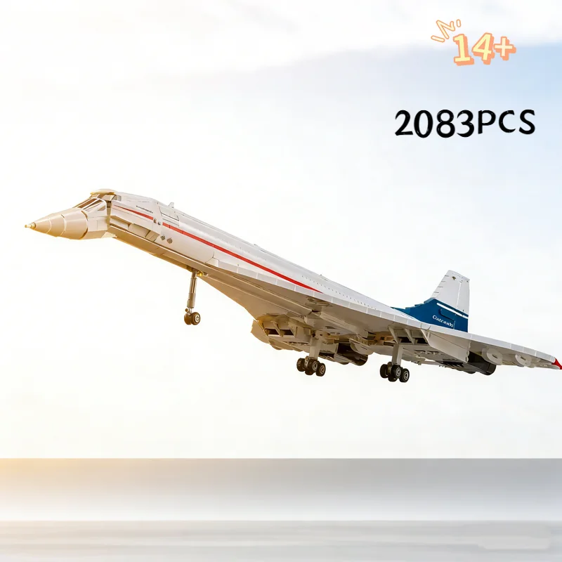2026 New 2083PCS City Concorde Passenger Aircraft Compatible 10318 Large Creative Decoration Puzzle Building Blocks Toys Gifts
