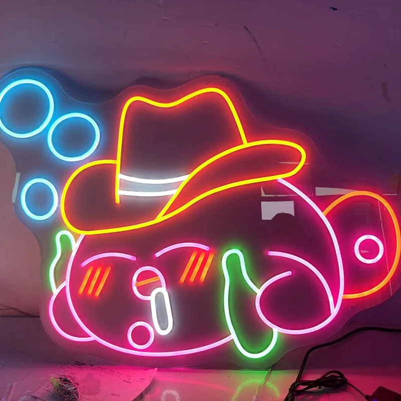 Neon Sign Anime Cartoon Shape Beer Custom for Kawaii Room Decor Cute Decor Beer Bar Store Neon Decoration Light Night Lamp