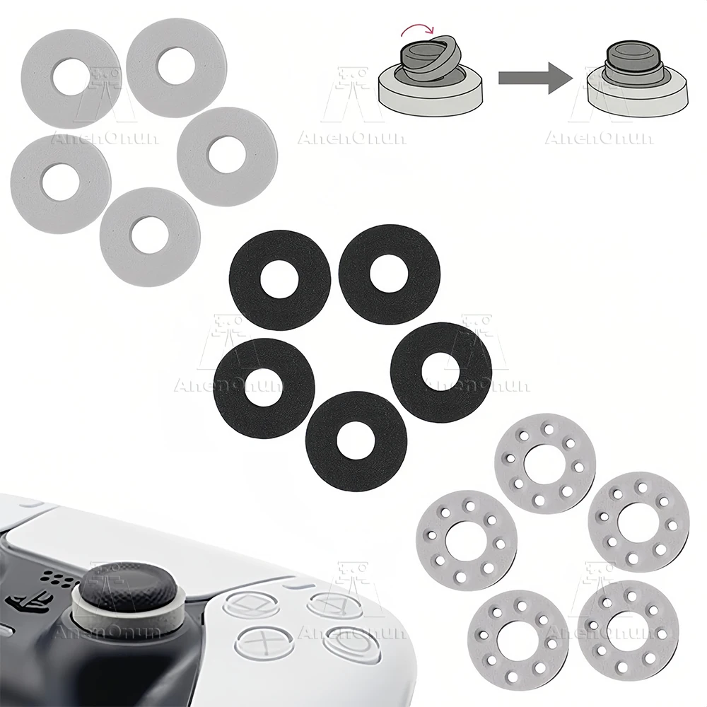 15PCS Controller Precision Rings Gamepad Thumbstick Enhance Hand Feel Aim Assist Motion Control Anti-Drift Anti-Wear Buffer Ring