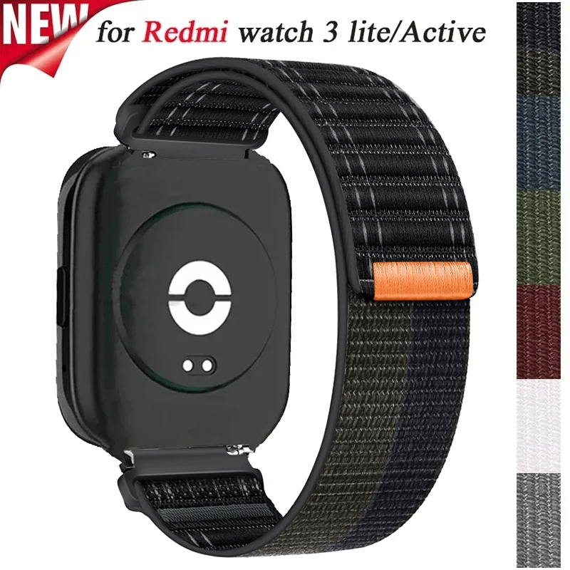 Nylon Solo Loop Strap for Xiaomi Redmi Watch 3 Active/3 Lite Sport 22mm Bracelet for Samsung Galaxy 7 6 5 4 Wristband 20mm Band