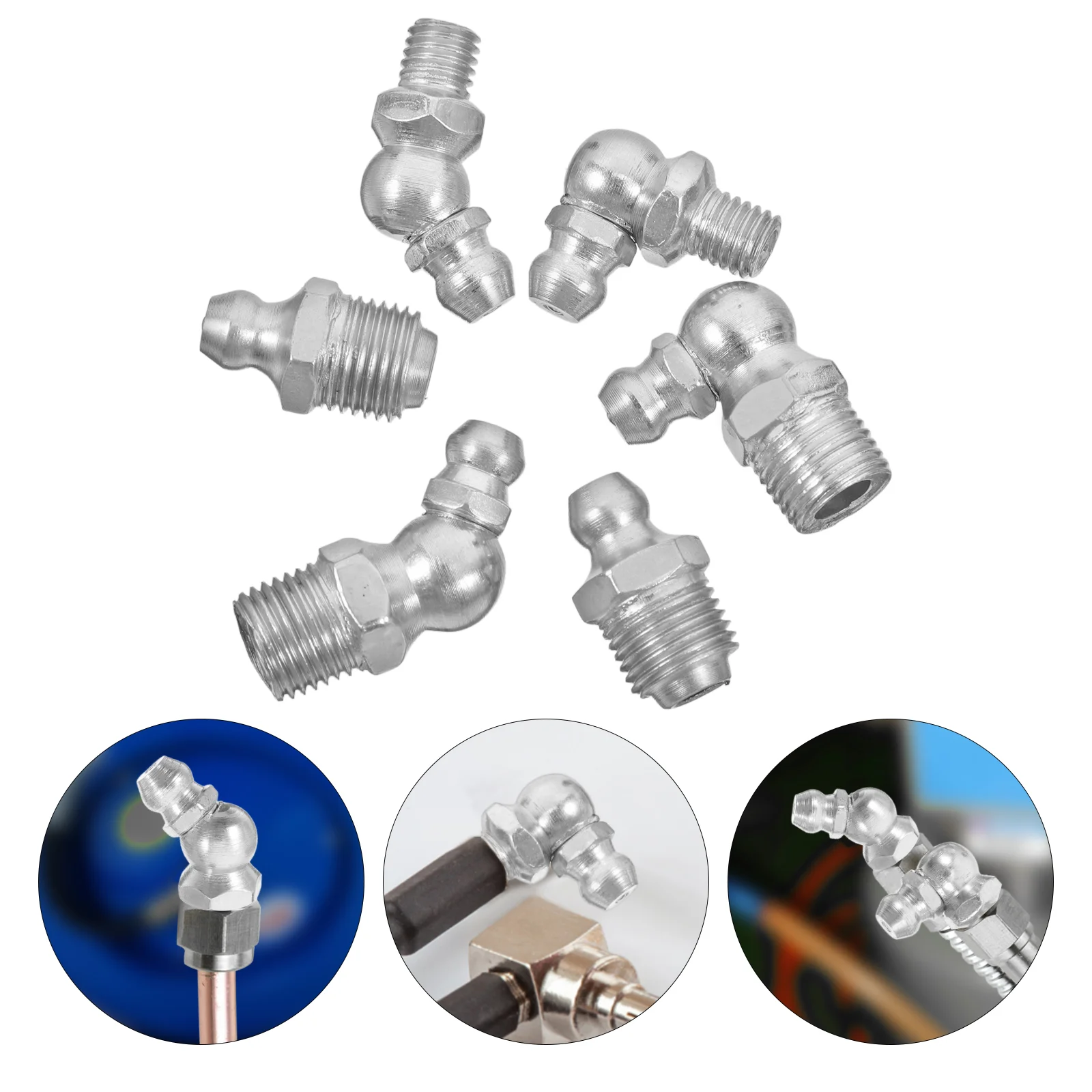 

50 in Grease Fittings for Equipment Assortment Angle Suite Different Sizes Straight Kit Bearings Mechanical