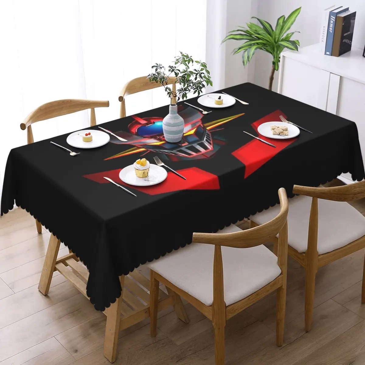 Nordic Mazinger Z Anime UFO Robot Sofa Grendizer Goldorak Rectangular Tablecloth Table Cover for Dining Events Table Cloth