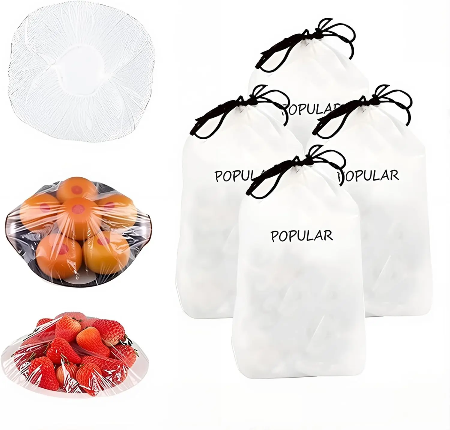 

Fresh Keeping Bags – Elastic Plastic Bowl Covers for Food Storage, Bread Proofing, Sourdough, Plates and Dishes, Kitchen Wrap Co