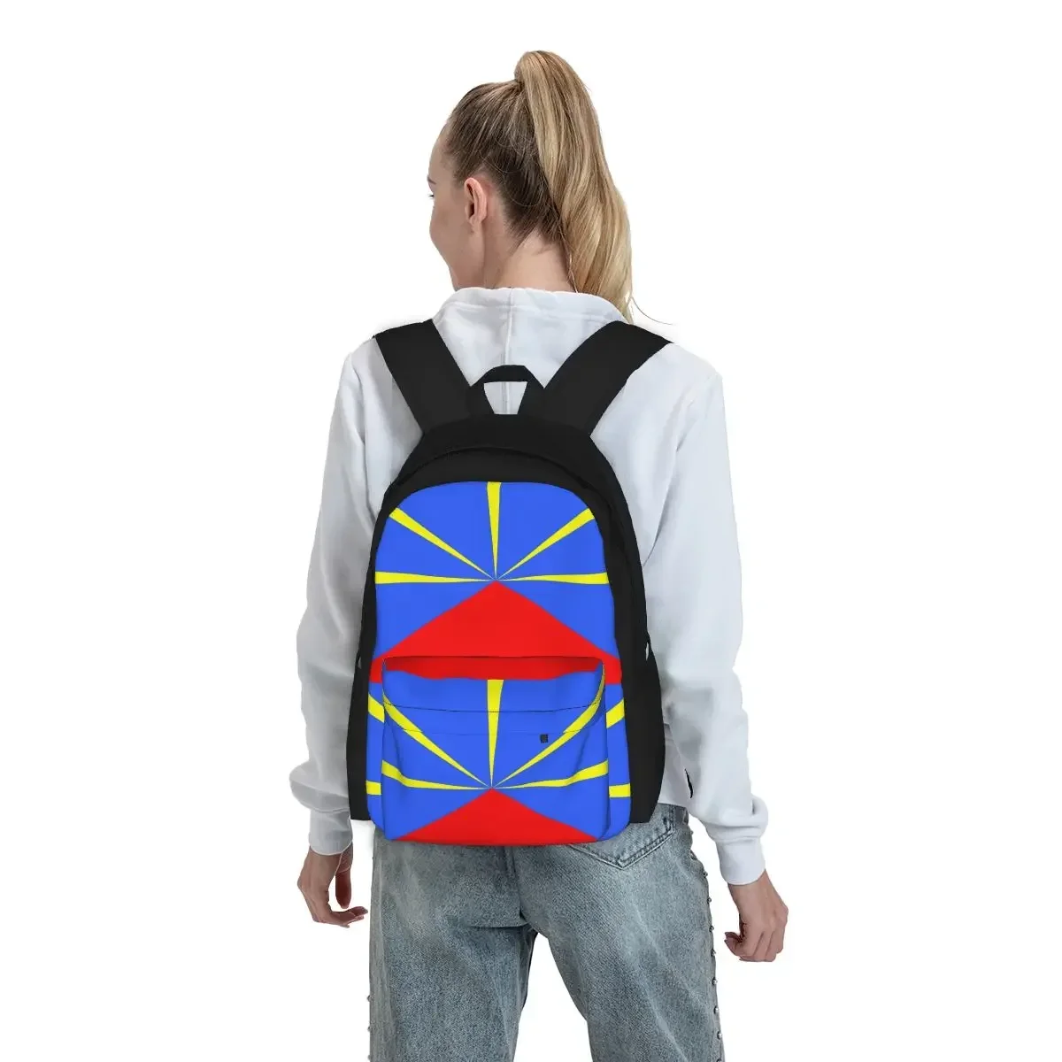 974 Reunion Island Flag Backpacks Boys Girls Bookbag Children School Bags Cartoon Kids Rucksack Laptop Rucksack Shoulder Bag